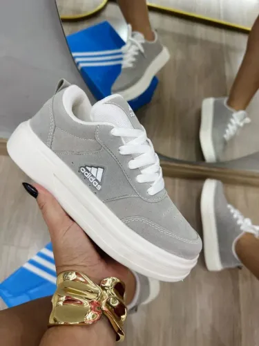 Tênis Adidas Feminino Casual Cinza