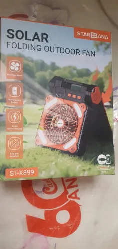 Ventilador portátil solar e powerbank 