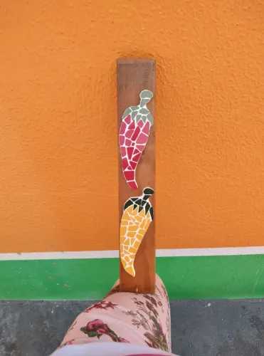 Placa Decorativa de Pimenta em Mosaico