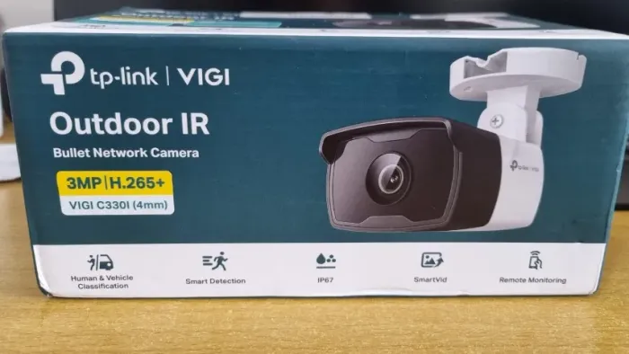 CAMERA IP CFTV Nova TPLink POE BULLET EXTERNA 3MP VIGI C330I 4MM c/ 2 anos de Garantia