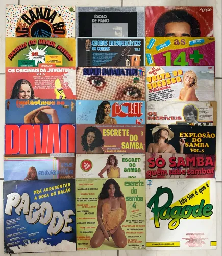 LOTE LP DISCO VINIL 29 UNIDADES PAGODE SAMBA ENREDO SAMBA RAIZ