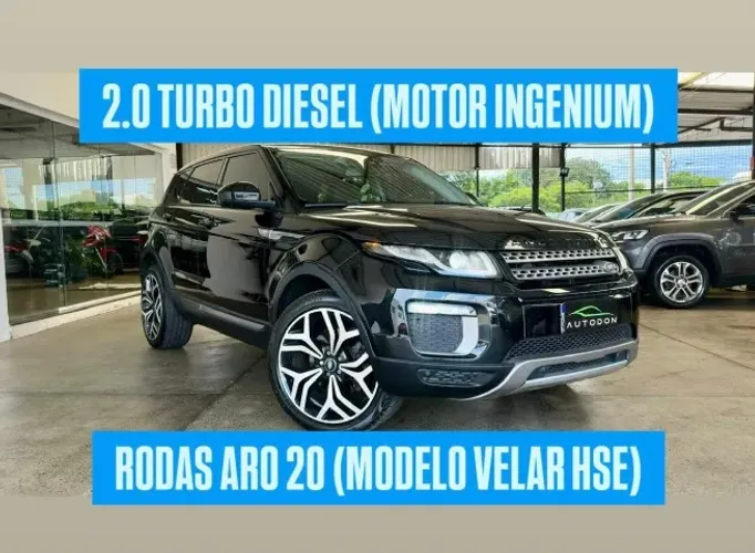 Land Rover Range Rover Evoque SE 2.0 Turbo Diesel 4x4 2017 com Rodas Aro 20 da Velar HSE