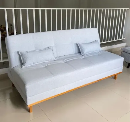 Sofá Cama Madrid 1,82 Linho FAZEMOS ENTREGAS