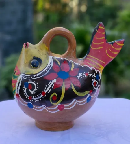 Decoração em cerâmica em formato Peixe