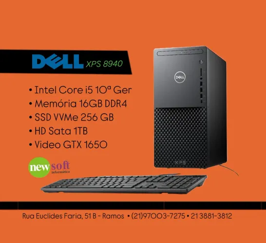 Dell XPS 8940 - Intel Core i5, 16GB, SSD 256GB, GTX 1650