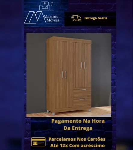 GRANDE PROMOÇÃO*GUARDA ROUPA  TÓQUIO 4 PORTAS ENTREGA GRÁTIS ACEITA CARTÃO