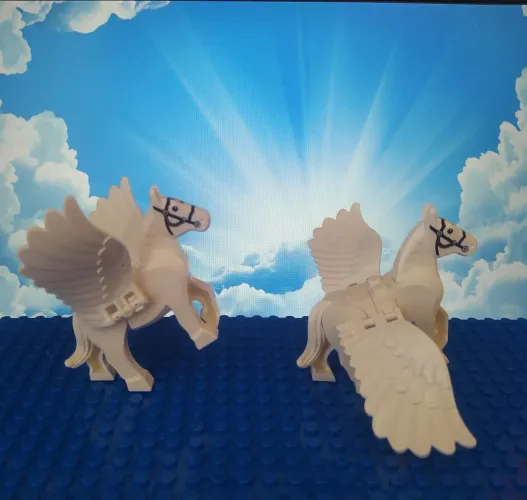 Cavalo Alado Pégaso - Mitologia (Blocos de montar tipo LEGO)