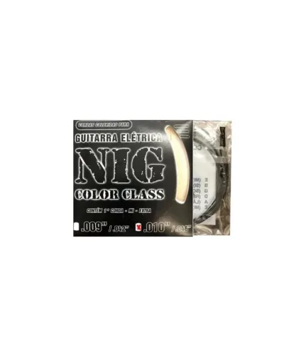 Encordoamento Cordas Coloridas Guitarra 010 Nig Class BK