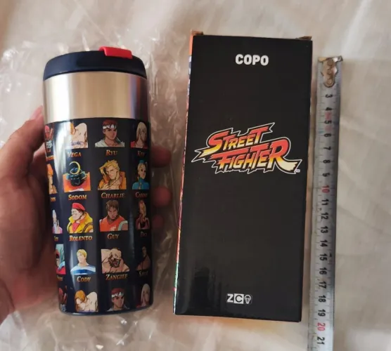 Caneca Térmica Street Fighter - Copo de Aço Inox