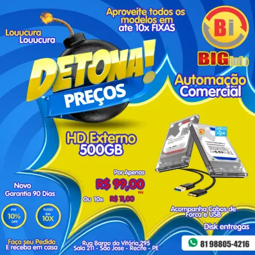 Hd Externo 500gb Usb 3.0 P Ps4 Ps5 Xbox One Series Acrilico