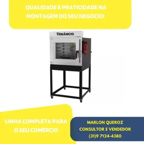 Forno Turbo 5 Esteiras a Gás Venâncio Novo