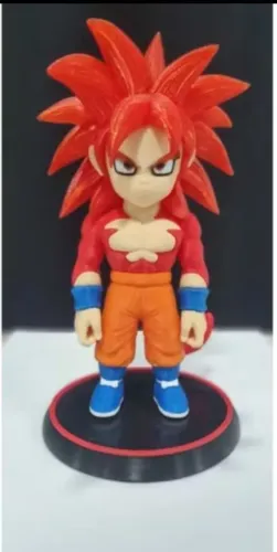 Boneco Son Goku Super Sayajim 4 impressão 3D