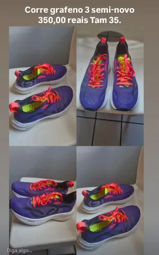 Tênis corre grafeno 3 semi novo Tam 35