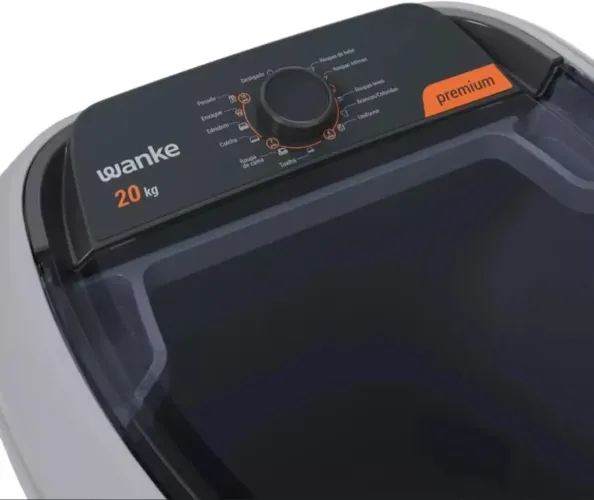 Tanquinho de Lavar Roupa 20kg Wanke Premium Semiautomática Cinza 220V - LWBE201T3