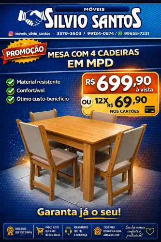 Mesa com 4 cadeiras