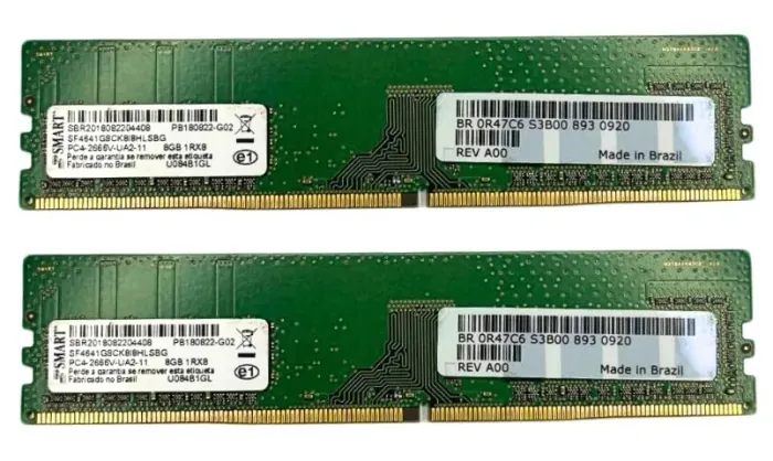 Kit Memória RAM DDR4 Smart 16GB (2x8GB) 2666MHz Desktop SF4641G8CK8I8HLSBG - Testado - NF