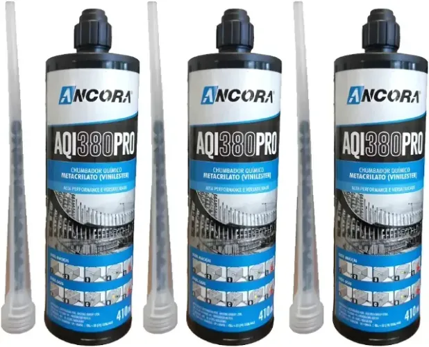 CHUMBADOR QUÍMICO ÂNCORA AQI 380 PRO 410ML KIT C/3 ORIGINAL - ENVIO RÁPIDO