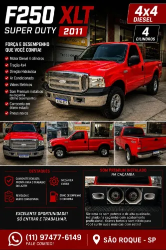 Ford F-250 XLT 3.9 4X4 CD TB Diesel 2011
