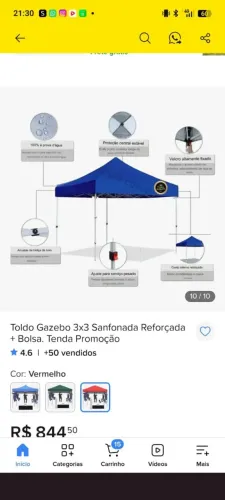 Vende-se tentar 3x3 pra s realizar o seu churrasco do final de semana.