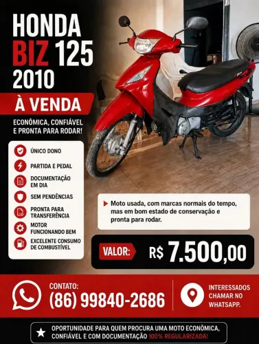 Moto em perfeito estado 