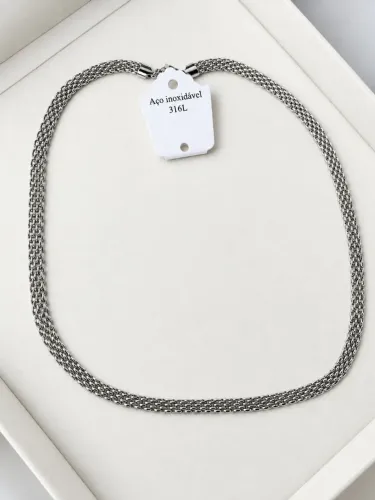 Cordão de aço inoxidável masculino