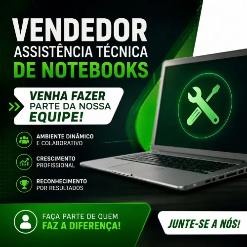 Vendedor notebook, assistência técnica