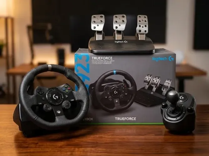Volante 923 Com Feedback + Cambio Logitech Semi novo !