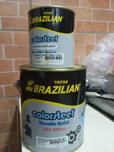 Tinta Esmalte Epóxi Brazilian Preta com endurecedor