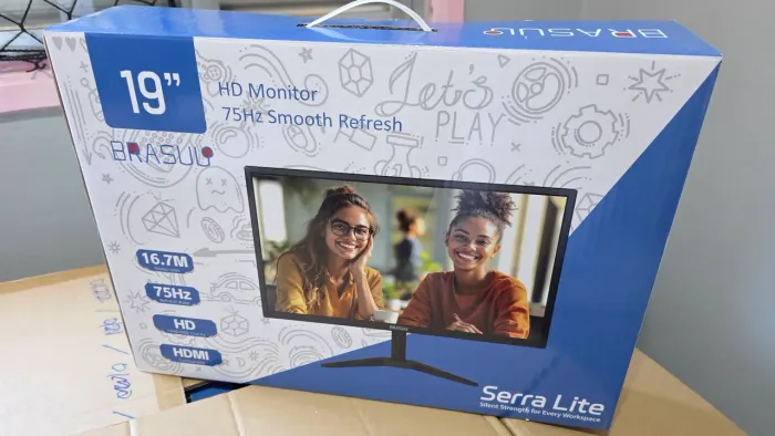 Monitor 19 polegadas - HD/75Hz - na caixa, sem uso