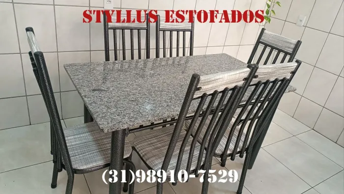 Mesa com 6 cadeiras nova 