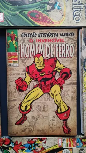 HOMEM DE FERRO 3 COLEÇÃO HISTÓRICA MARVEL PANINI RARIDADE EXCELENTE ESTADO PARTICULAR