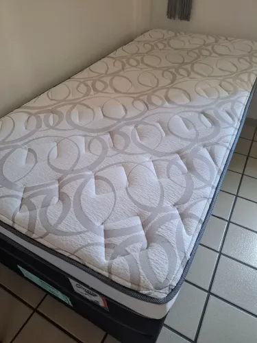 Cama box solteiro colchão+base