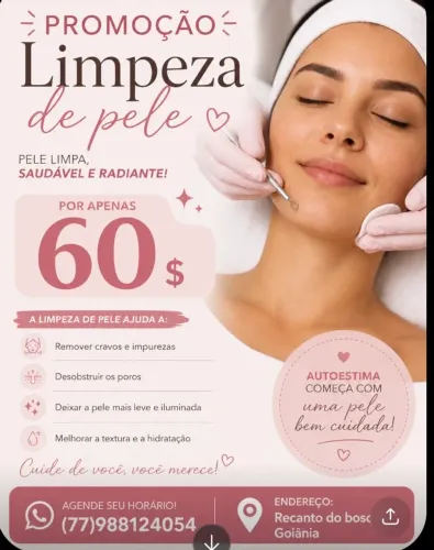 Promoção limpeza de pele 