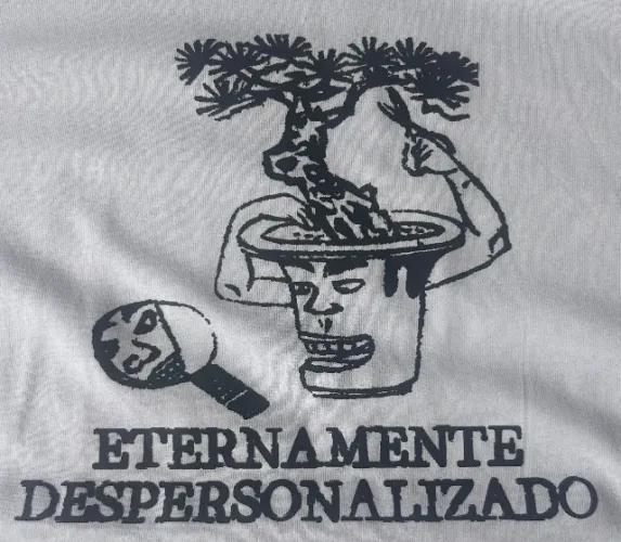 camiseta "eternamente despersonalizado" Retrô Y2K Minimalista Streetwear Alt Underground