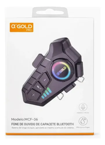 Intercomunicador Bluetooth Para Capacete Alpha Gold Pro Mcf