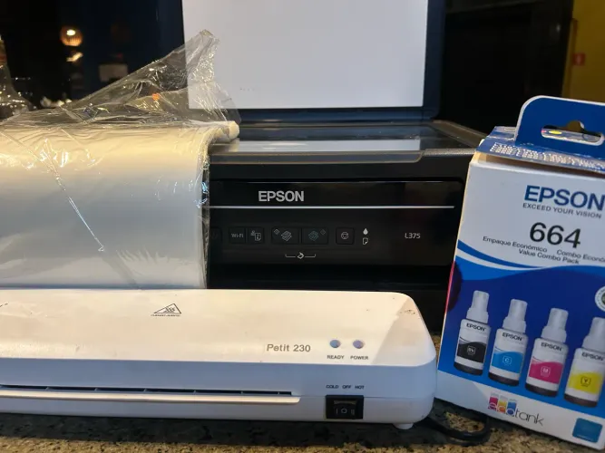 Impressora Epson L375 Séries + Plastificadora.