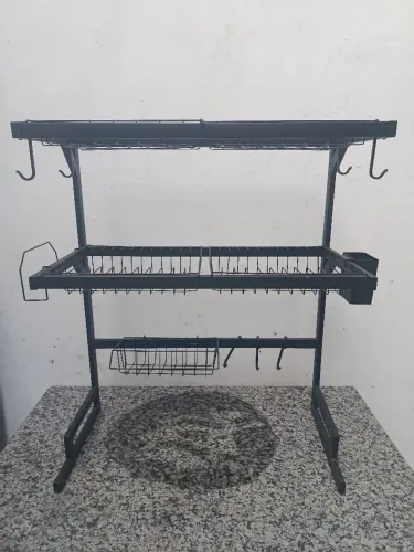 Escorredor Louças 2 Andares 65cm Porta 24 Pratos e outras louças ao mesmo tempo