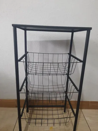 Fruteira De Chão Em Aço Para Cozinha Bebedouro ou Micro-ondas