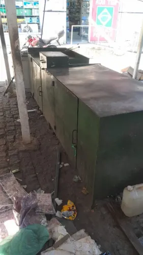 Banca de feira de chapa galvanizada