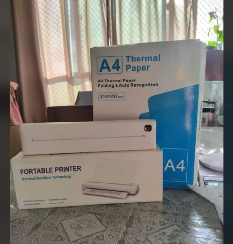 Impressora Térmica Portátil A4 (entrada tipo C) + 4 caixas de papel térmico
