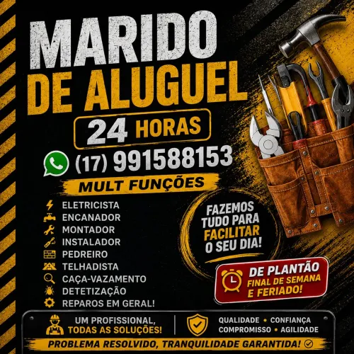 Marido de Aluguel Eletricista Encanador Pintor Caça Vazamento Montador Instalação em Geral