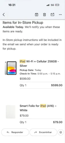 Tablet Ipad 11 (a16) 2025 256gb wifi + Celular com 4 meses de uso