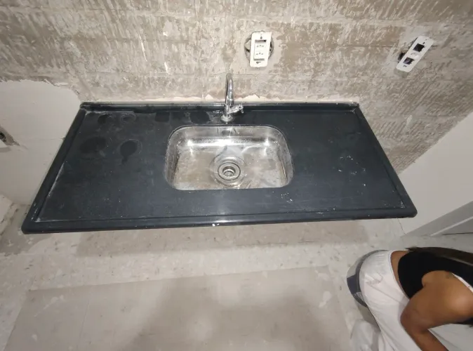 Pedra pia cozinha