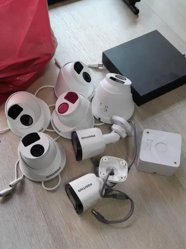 Kit 7 câmeras positivo + dvr + HD 