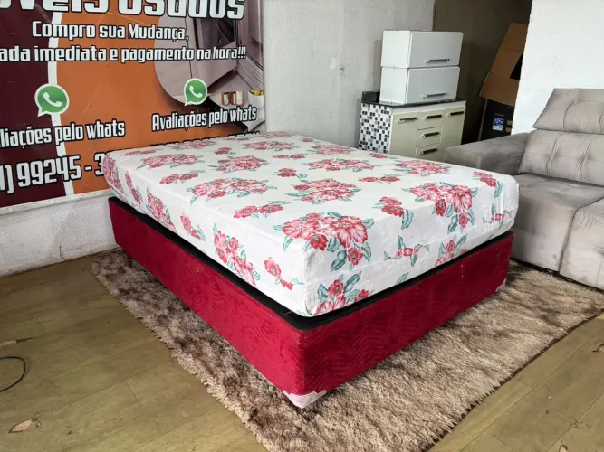 Cama Box casal colchão + base ótimos ((ENTREGO GRATIS))
