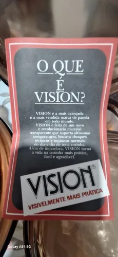Jogo 5 panelas Vision vidro NOVAS