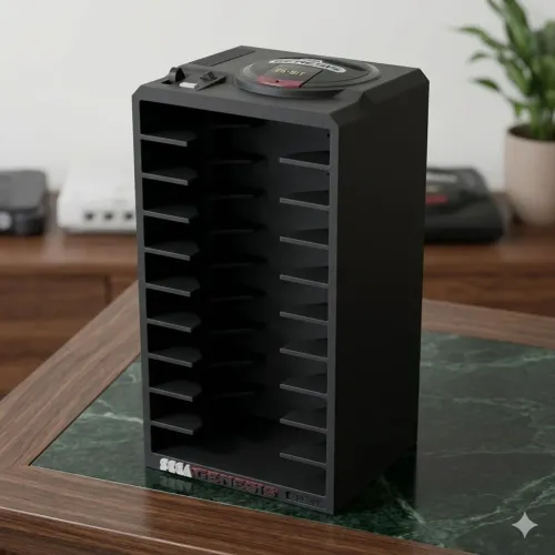 Suporte vertical para 10 cartuchos de Mega Drive / Sega Genesis
