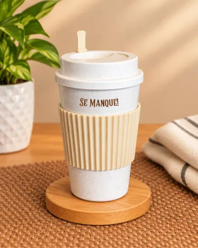 Copo de Café de Fibra com Frases Engraçadas - Se Manque!