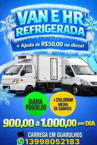 operação para agregar veiculos refrigerados VAN,HR,IVECO