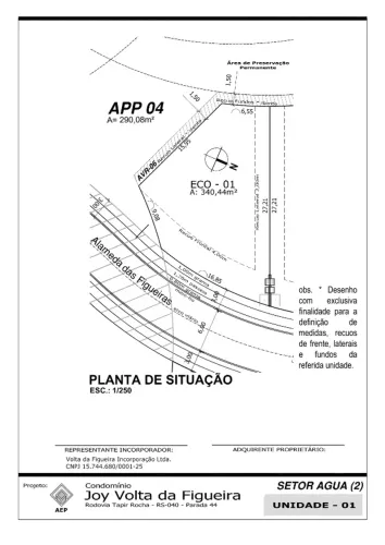 Terreno 340m² no condomínio Joy Volta da Figueira em Viamão/RS